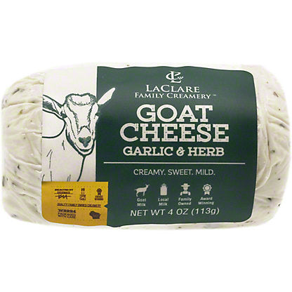 LaClare Garlic & Herb Goat Cheese (Chevre) Log, 4 oz.