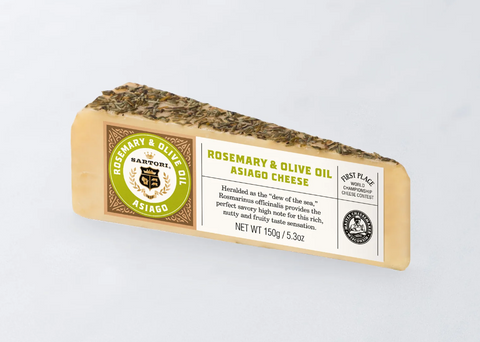 Sartori Rosemary & Olive Oil Asiago Cheese Wedge, 5.3 oz.