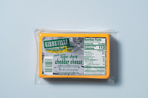 Gibbsville Super Sharp Cheddar Cheese Block, 15.5 oz.