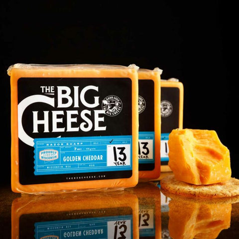 The Big Cheese 13 Year Golden Cheddar Cheese Block, 7 oz.
