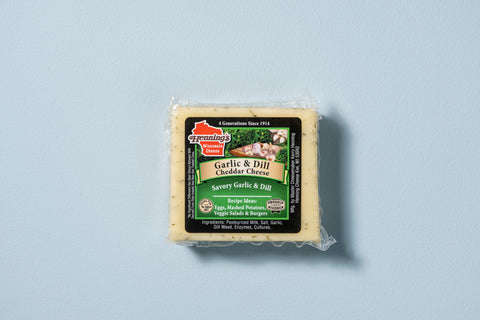 Henning's Garlic & Dill Cheddar Cheese Block, 8 oz.
