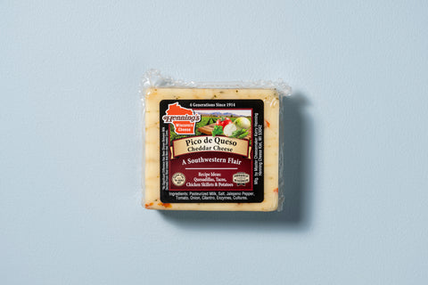 Henning's Pico de Queso Cheddar Cheese Block, 8 oz.