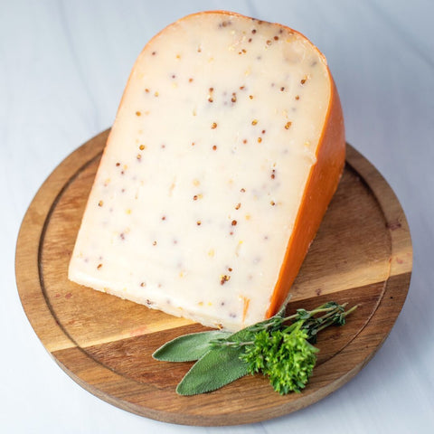 Marieke Mustard Melange Gouda Cheese Wedge, 8 oz.