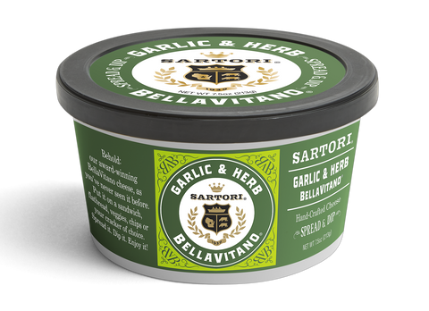 Sartori Garlic & Herb BellaVitano Cheese Spread & Dip, 7.5 oz.