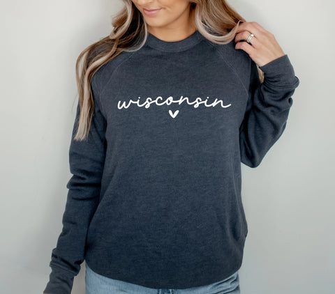 Wisconsin Heart Sweatshirt