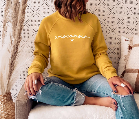 Wisconsin Heart Sweatshirt