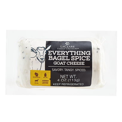 LaClare Everything Bagel Goat Cheese (Chevre) Log, 4 oz.