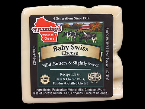 Henning's Baby Swiss Cheese Block, 7 oz.