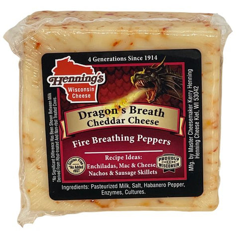 Henning's Dragon's Breath Cheddar Cheese Block, 8 oz.