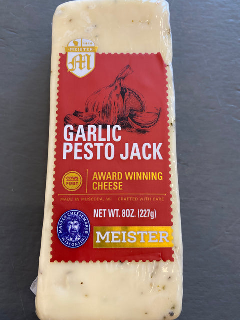 Meister Garlic Pesto Jack Cheese Bar, 6 oz.