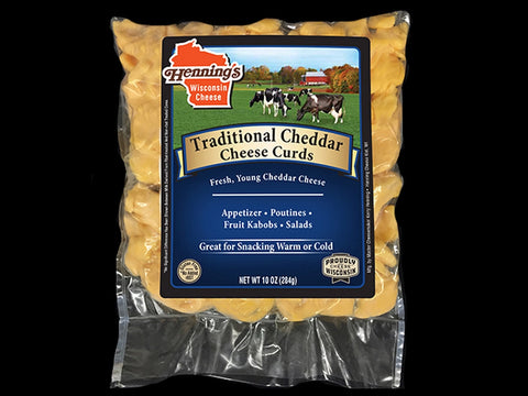 Henning's Traditional Cheddar Cheese Curds, 10 oz.