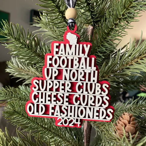 Wisconsin Favorite Things Tree Ornament