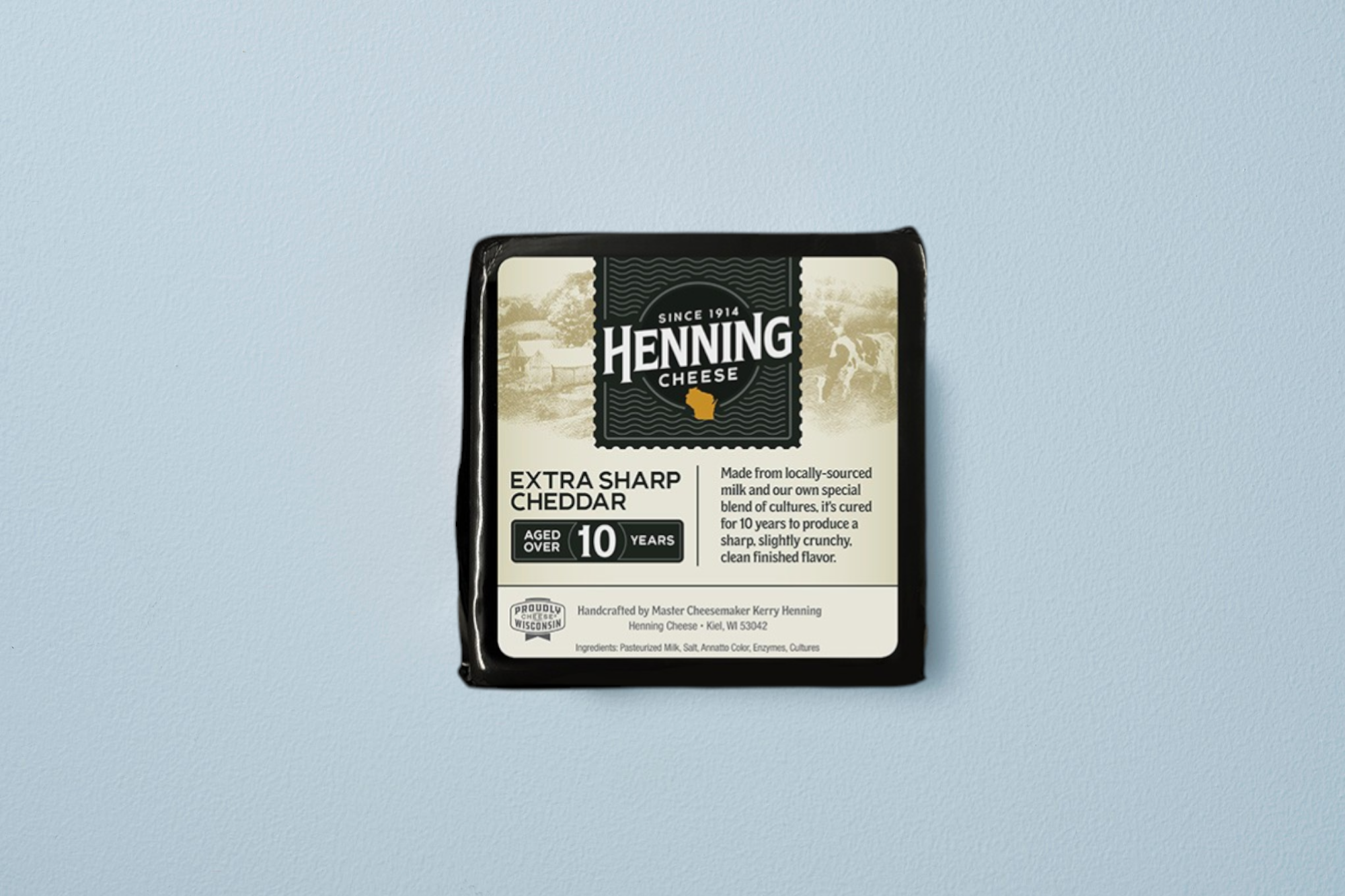 Henning's 10 Year Extra Sharp Cheddar Block, 7 oz. – Cheese Counter and ...