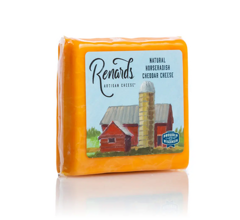 Renards Horseradish Cheddar Cheese Block, 8 oz.