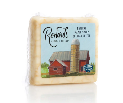 Renards Maple Syrup Cheddar Cheese Block, 8 oz.