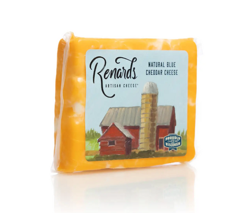 Renards Natural Blue Cheddar Cheese Block, 8 oz.