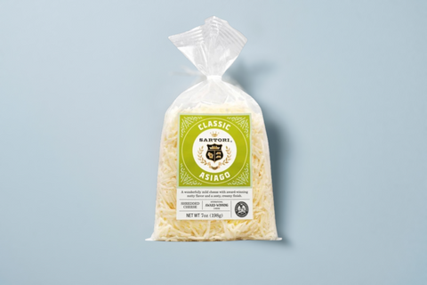 Sartori Classic Asiago Shredded cheese bagged 7 oz