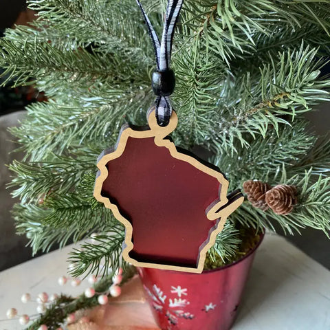 Transparent Wisconsin Ornament