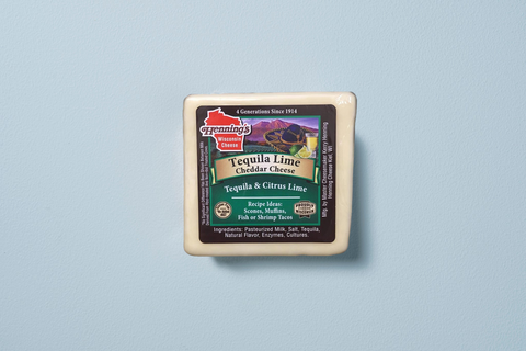 Henning's Tequila Lime Cheddar Cheese Block, 8 oz.