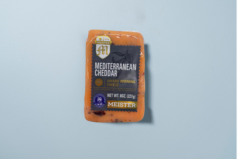 Meister Mediterranean Cheddar Cheese Block, 8 oz.