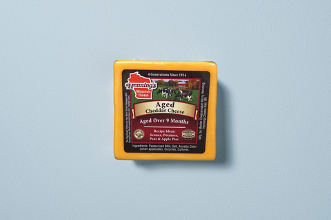 Henning's 9 Month+ Aged Cheddar Cheese Block, 13 oz.