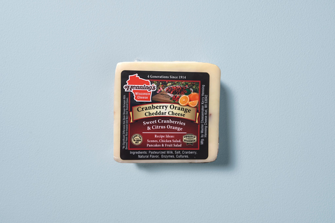 Henning's Cranberry Orange Cheddar Cheese Block, 8 oz.