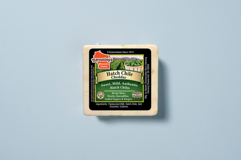 Henning's Hatch Chile Cheddar Cheese Block, 8 oz.