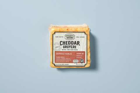 Wood River Creamery Chipotle Garlic Cheddar Cheese Block, 8 oz.