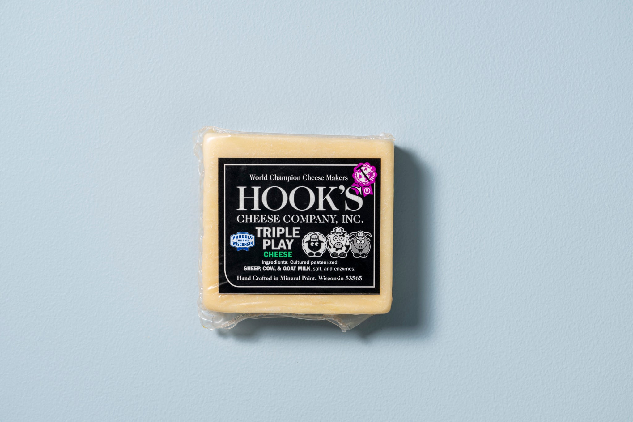 Hook's Triple Play Cheese Block, 8 oz. Cheese Counter and Dairy