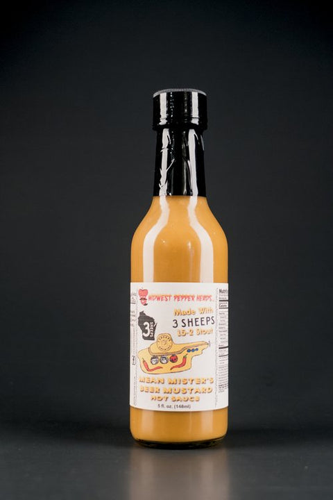 Midwest Pepper Heads Mean Mister's Beer Mustard Hot Sauce